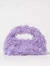 Marc Jacobs The Rectangular Faux-fur Mini Handbag In Lilac