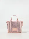 Marc Jacobs The Mini Crystal Canvas Crossbody Tote Bag Woman Rose In Cotton In Pink
