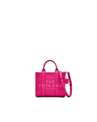 Marc Jacobs The Leather Medium Tote Bag In Lipstick Pink