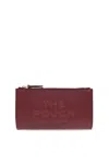 Marc Jacobs Embossed Zip Pouch In Burgundy