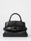 Marc Jacobs The Satchel Dakota Small Black Handbag With Logo Embossed On The Back And Belt Closure In Leather Wo In Black