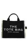 Marc Jacobs Black Canvas The Tote Shopping Bag In Black