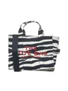Marc Jacobs The Zebra Canvas Medium Tote Bag In Black