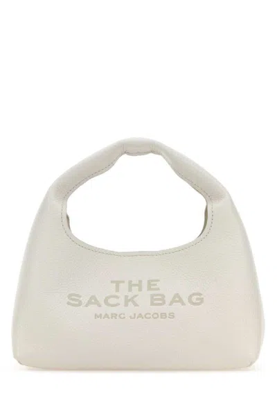 Marc Jacobs The Sack Mini Leather Hobo Bag In White