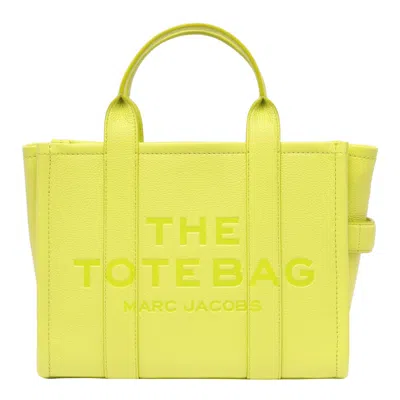 Marc Jacobs The Leather Medium Tote Bag In Yellow