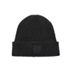 Marc Jacobs The Ribbed Dark Grey Beanie In Grey