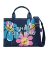 Marc Jacobs X Hattie Stewart Medium Floral-print Denim Tote Bag In Blue