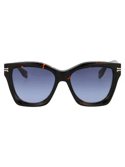Marc Jacobs Havana Acetate Sunglasses In Brown