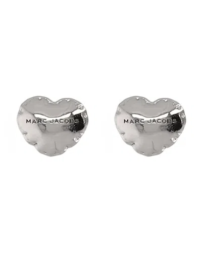 Marc Jacobs Heart Ballon Earrings In Metallic