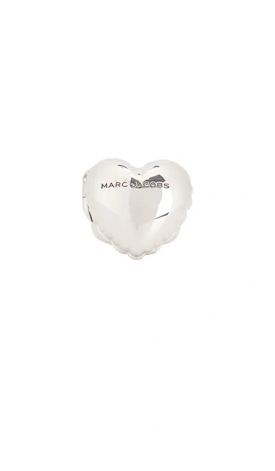 Marc Jacobs Heart Balloon Locket Ring In Silver