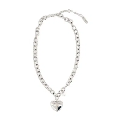 Marc Jacobs Heart Balloon Necklace In Silver