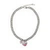 Marc Jacobs Heart Balloon Pave Necklace In Brown