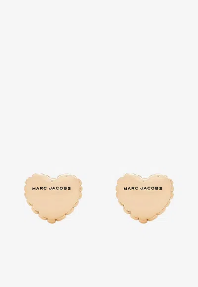 Marc Jacobs Heart Balloon Stud Earrings In Gold