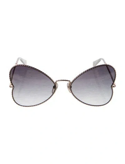 Pre-owned Marc Jacobs Heart Gradient Sunglasses In Metallic