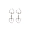 Marc Jacobs Heart Handcuff Earrings In Metallic