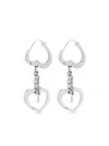 Marc Jacobs Heart Handcuff Earrings In Silver