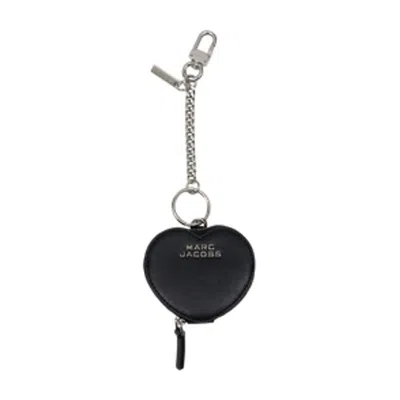 Marc Jacobs Heart-shaped Leather Coin Purse In Black