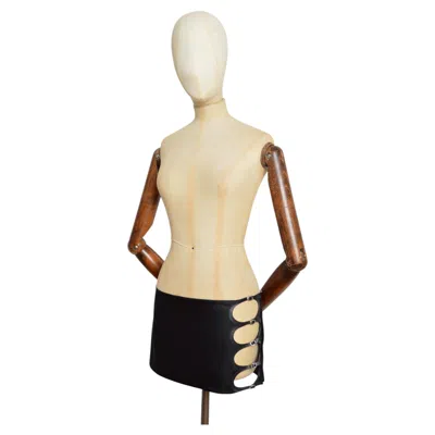 Pre-owned Marc Jacobs Heaven By  2023 Short Black Low Rise Kiki Mini Skirt With Cut Out Hip