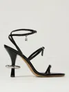 Marc Jacobs Daisy Leather Sandals In Black