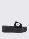 Marc Jacobs The Platform Daisy Crochet Sandals In Black