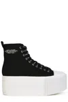 Marc Jacobs Black Canvas The High Top Platform Sneaker Sneakers In Black