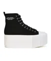 Marc Jacobs Black Canvas The High Top Platform Sneaker Sneakers In White