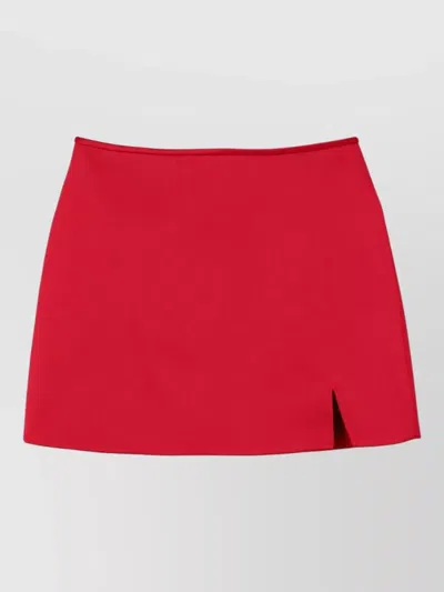 Marc Jacobs High Waisted Satin Midi Skirt In Red