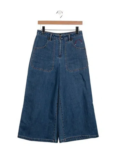 Pre-owned Marc Jacobs High-rise Wide Leg Jeans In Blue