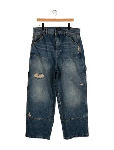 Pre-owned Marc Jacobs High-rise Wide Leg Jeans In Blue