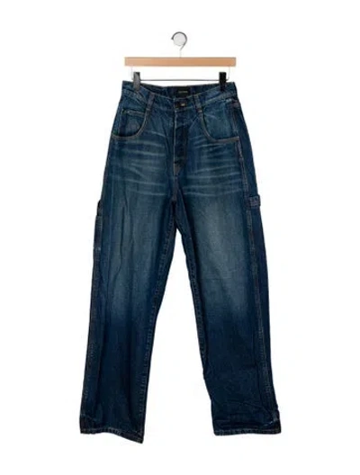 Pre-owned Marc Jacobs High-rise Wide Leg Jeans In Blue
