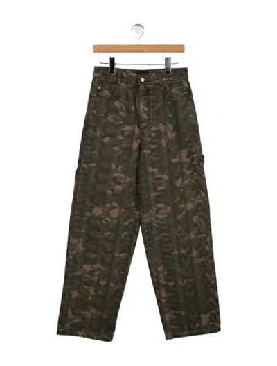 Pre-owned Marc Jacobs High-rise Wide Leg Jeans In Green