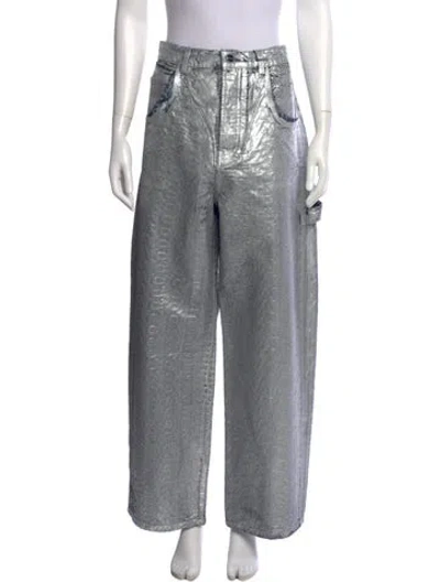 Pre-owned Marc Jacobs High-rise Wide Leg Jeans W/ Tags In Gray