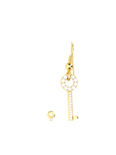 Marc Jacobs Hook & Key Earrings In Gold