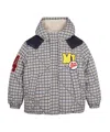 Marc Jacobs Houndstooth Logo-patch Jacket In Multi