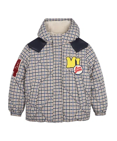 Marc Jacobs Houndstooth Logo-patch Jacket In Multi