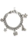 Marc Jacobs Icon Mini Charm Silver-plated Bracelet In Silver