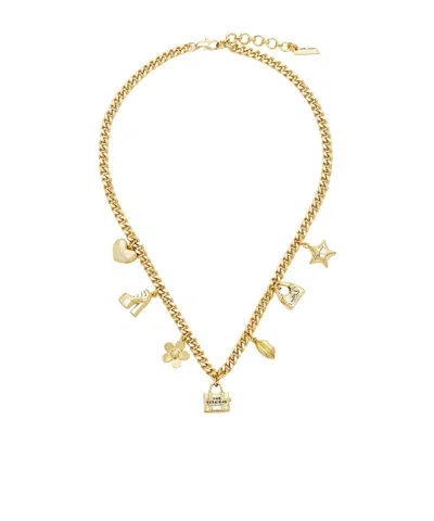 Marc Jacobs Icon Pendant Necklace In Yellow
