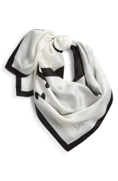 Marc Jacobs It's Ok Silk Square Scarf In White