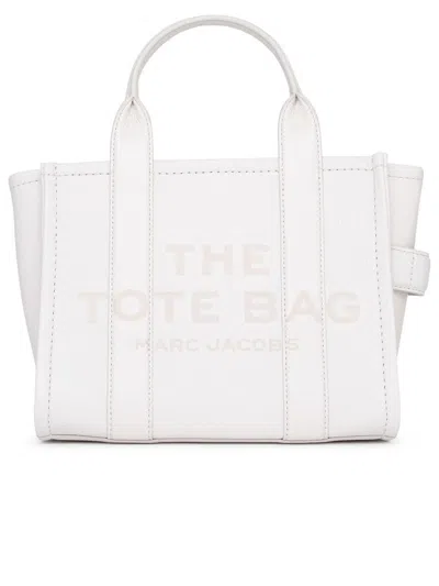 MARC JACOBS MARC JACOBS IVORY LEATHER MINI TOTE BAG