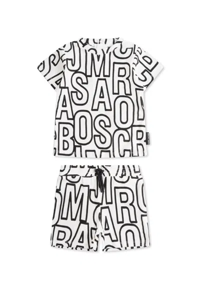 Marc Jacobs Ivory Suit For Babykids With Logo In White