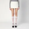 Marc Jacobs Ivory Textured Tweed Mini Skirt Women In Gray