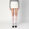 Marc Jacobs Ivory Textured Tweed Mini Skirt Women In Gray