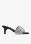 Marc Jacobs Women's 65mm The Rhinestone J Marc Heeled Sandal In Silver
