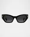 Marc Jacobs J Marc Acetate Cat-eye Sunglasses In Black