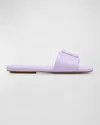 Marc Jacobs Logo-plaque Mules In Purple