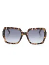 Marc Jacobs J Marc-logo Oversize-frame Sunglasses In Brown