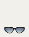 Marc Jacobs J Marc Logo Plastic Cat-eye Sunglasses In Blue