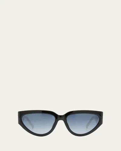 Marc Jacobs J Marc Logo Plastic Cat-eye Sunglasses In Blue