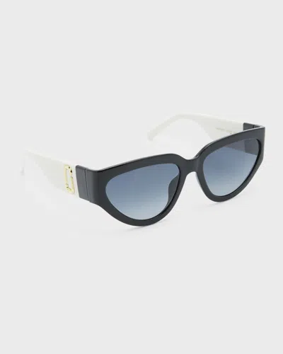 Marc Jacobs J Marc Logo Plastic Cat-eye Sunglasses In Multi