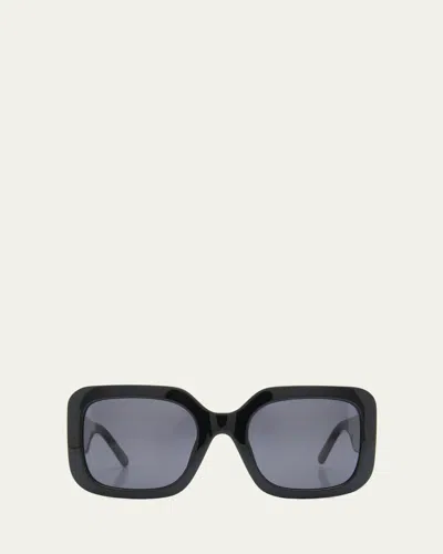 Marc Jacobs J Marc Logo Square Acetate Sunglasses In Blue